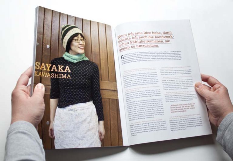 Interview Sayaka Kawashima, Buchgestaltung Holzbildhauerschule Rhön